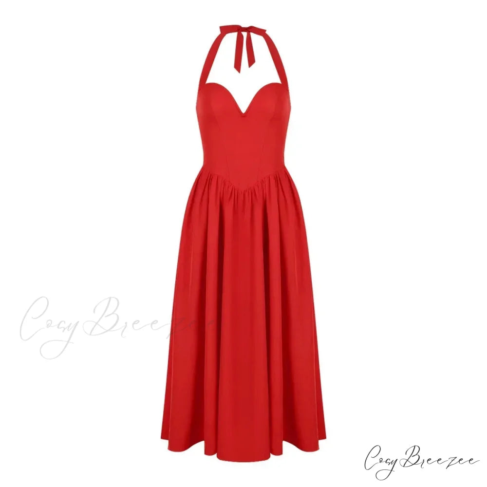 Elegant Fit and Flare Casual Sexy Christmas Party Dress