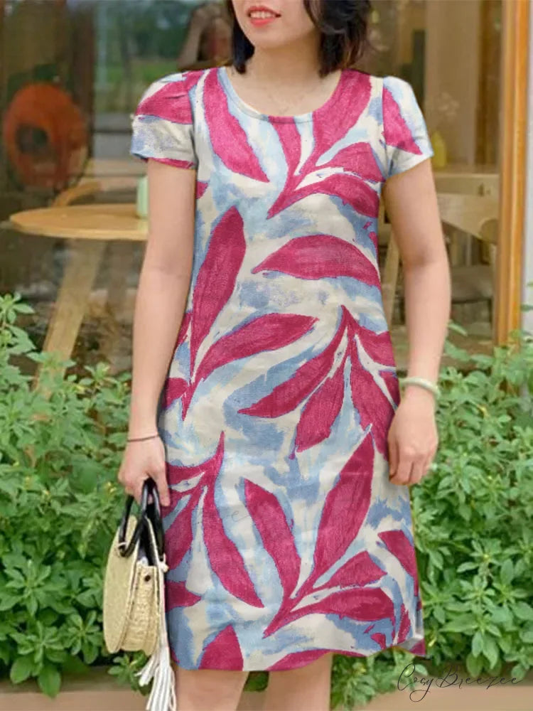 Elegant Floral Sundress Casual Dress oldfloraldress-250126