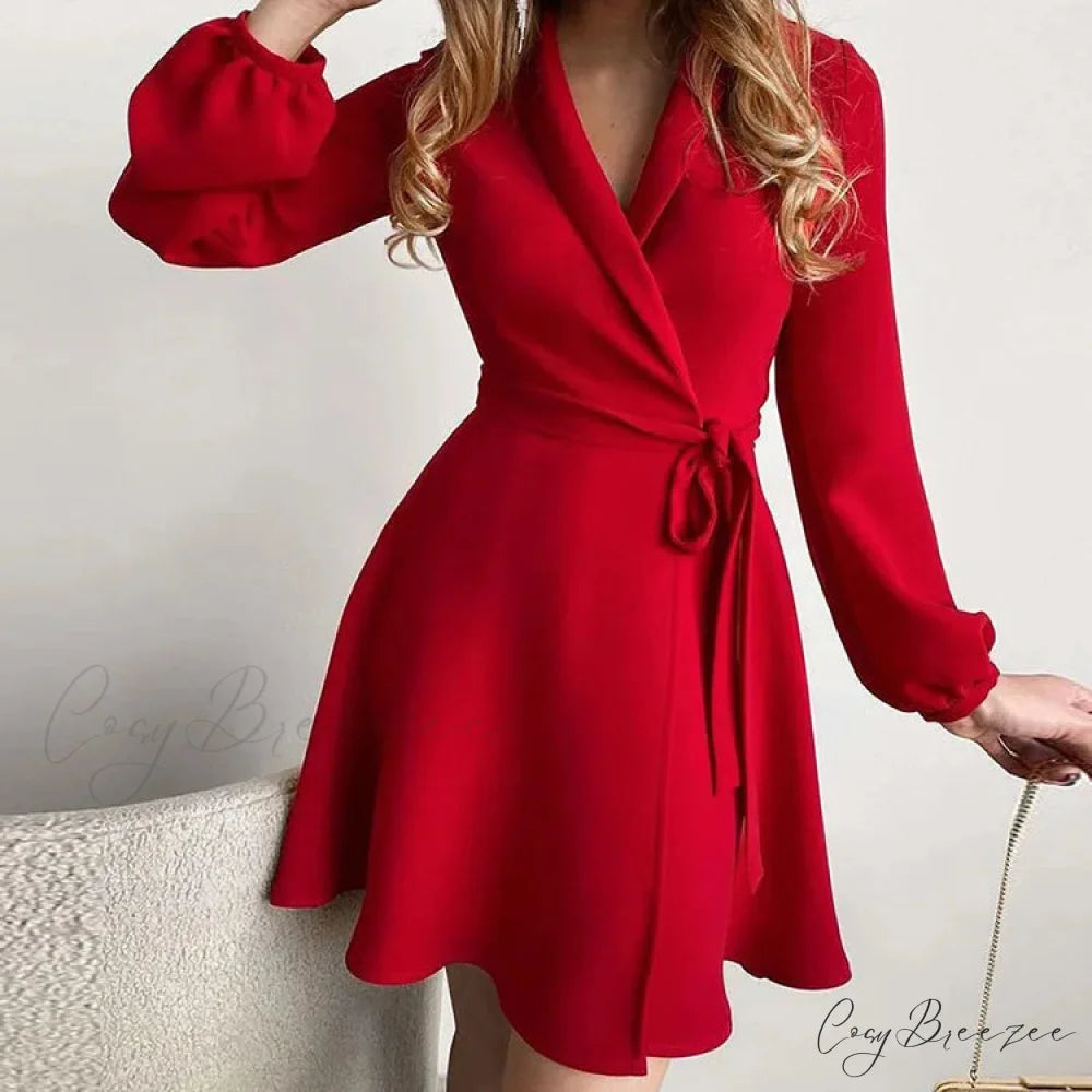 Elegant Slim Floral Polo Neck Women’s Dress oldfloraldress-250126