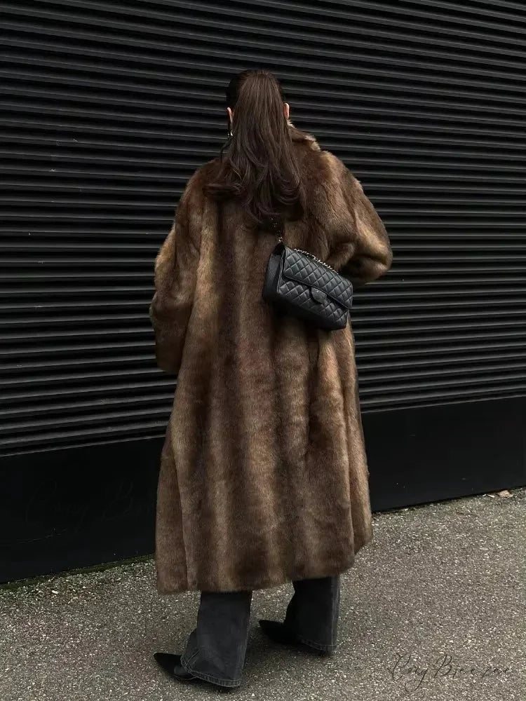 Elegant Woolen Belted Long Sleeve Coat overcoats-241228