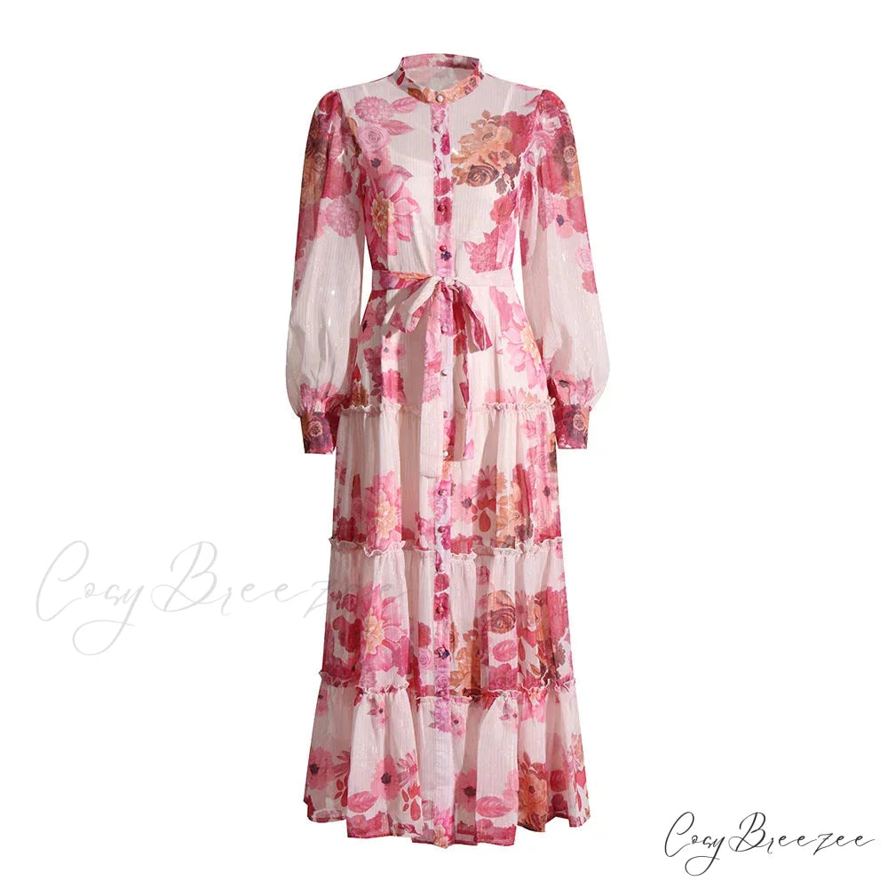 ELIDI Elegant MAXI DRESS Print / S
