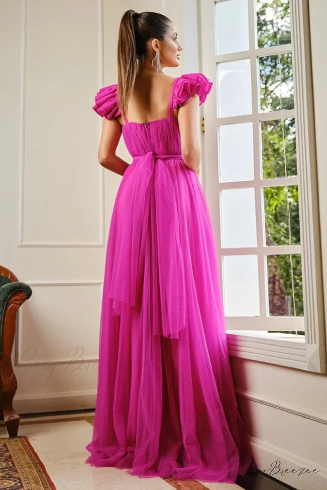 Elisabelle Runway Graceful Tulle Maxi Dress