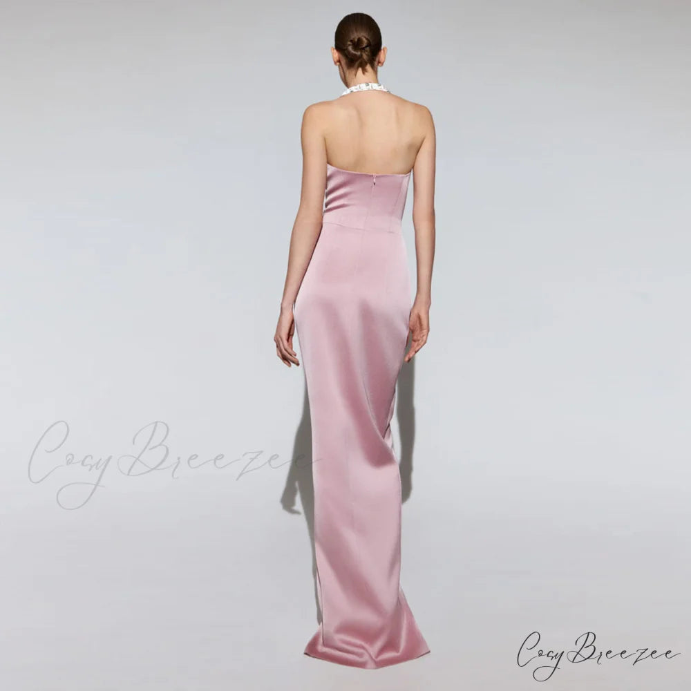 Ella Cowl Stylish Neck Satin Dress