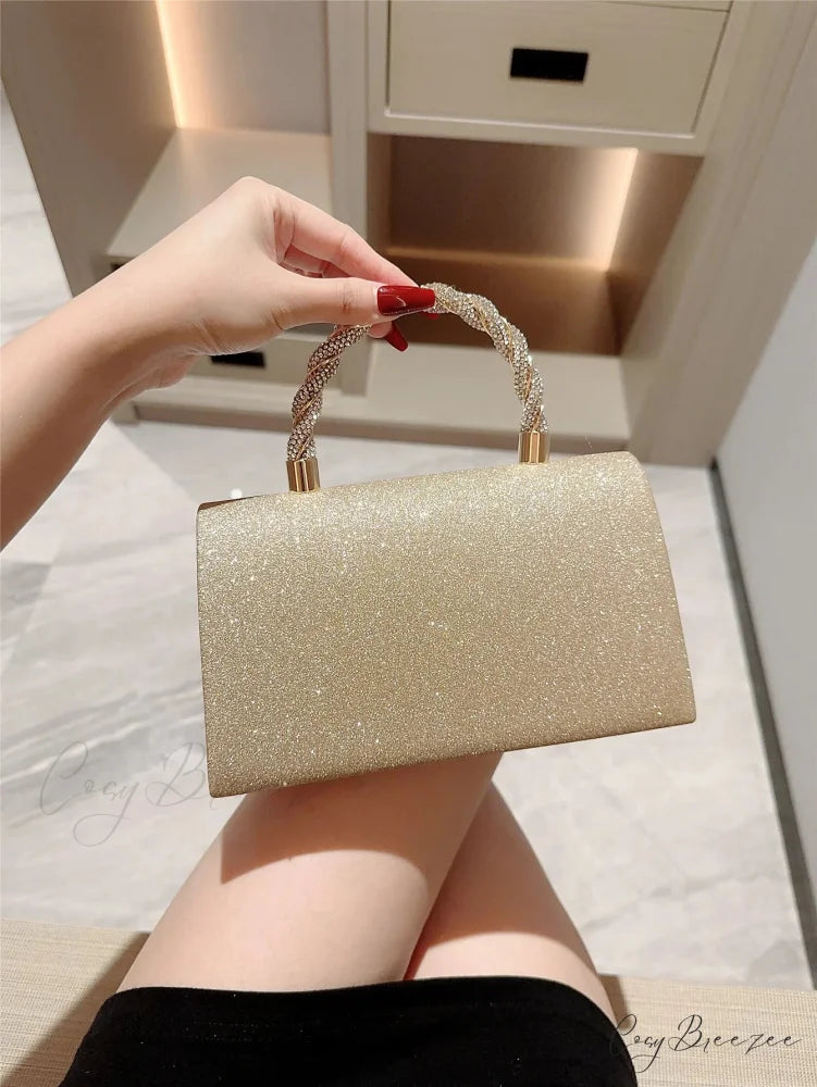 European American Diamond Bow Chain Clutch clutchbag-250126