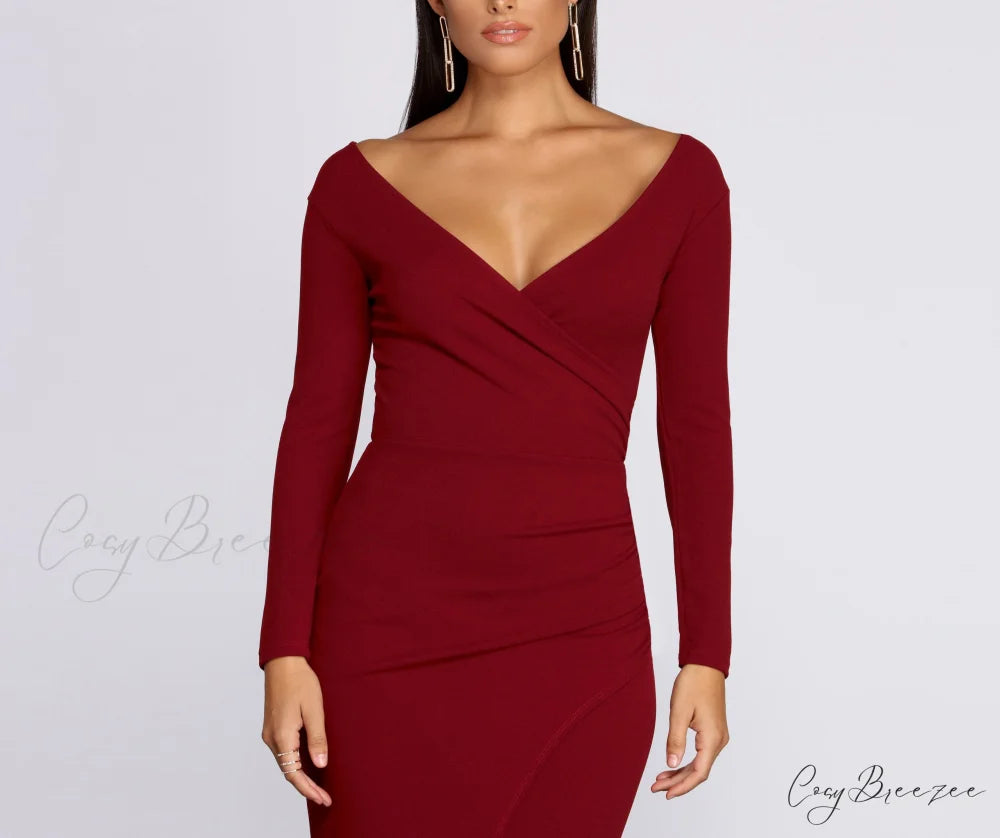 Eva Off The Charming Shoulder Mermaid Dress