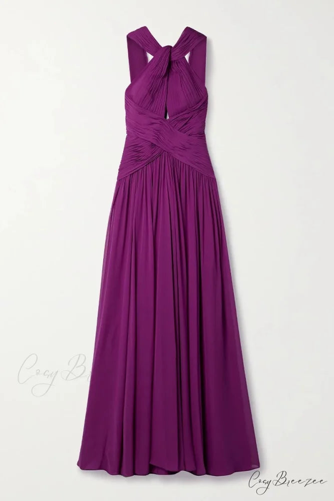 Evelyn Chiffon Graceful Maxi Dress
