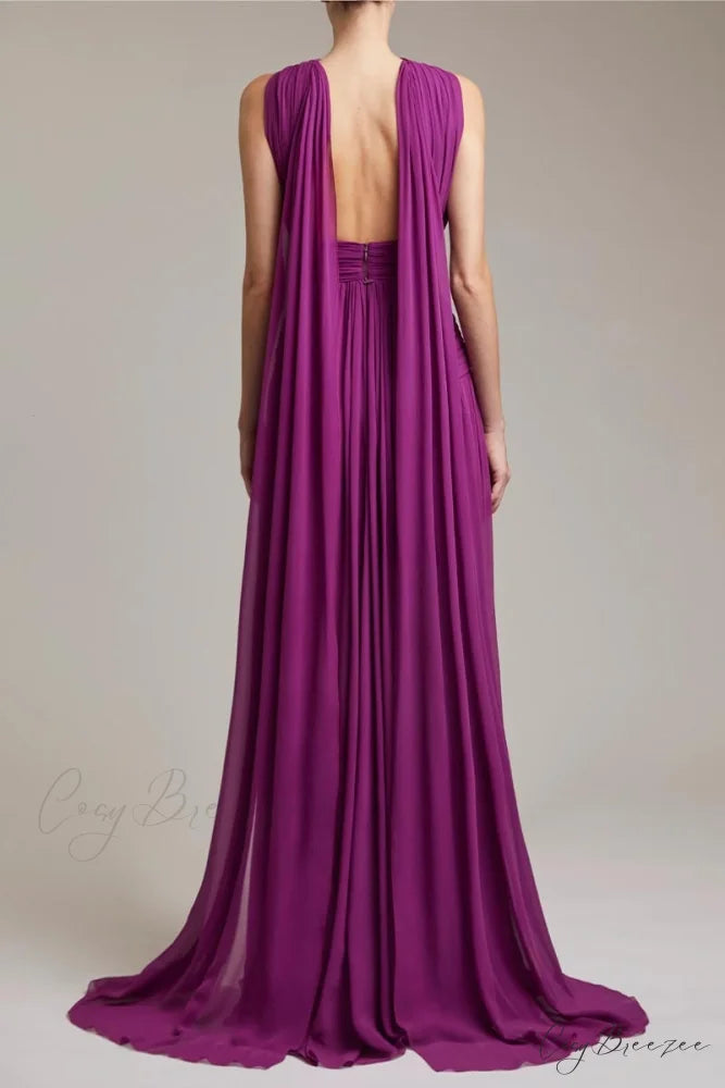 Evelyn Chiffon Graceful Maxi Dress