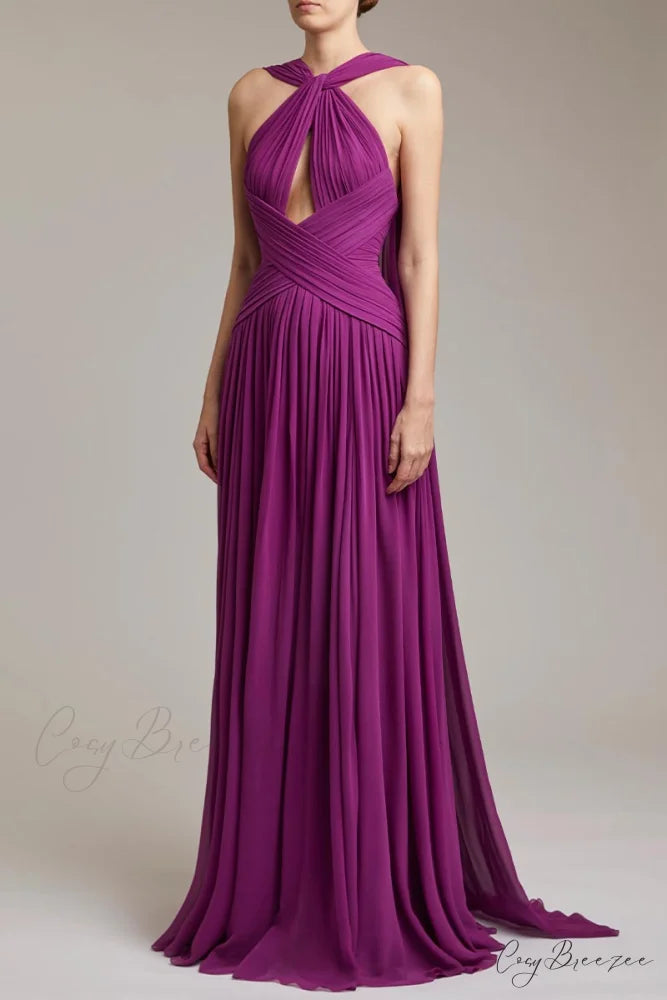 Evelyn Chiffon Graceful Maxi Dress