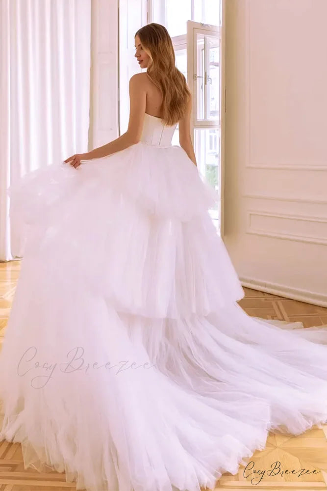Everlasting Affection Strapless Trendy Satin Wedding Dress