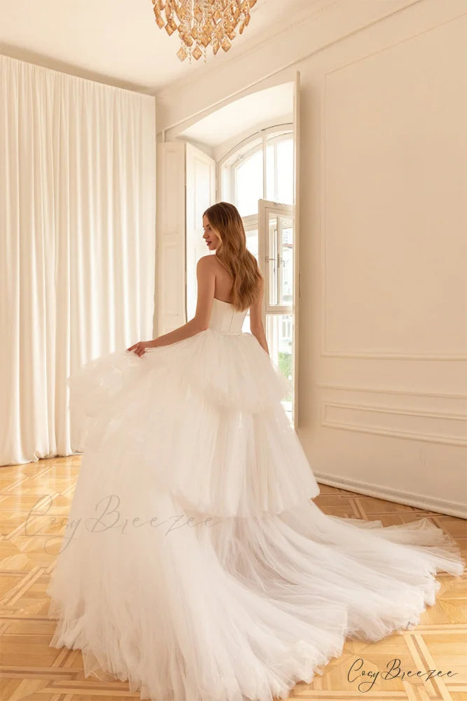 Everlasting Affection Strapless Trendy Satin Wedding Dress