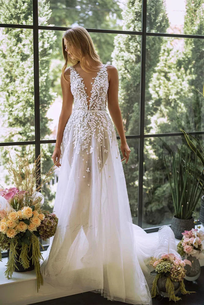 Everlasting Love Graceful Tulle Maxi Dress White / 2