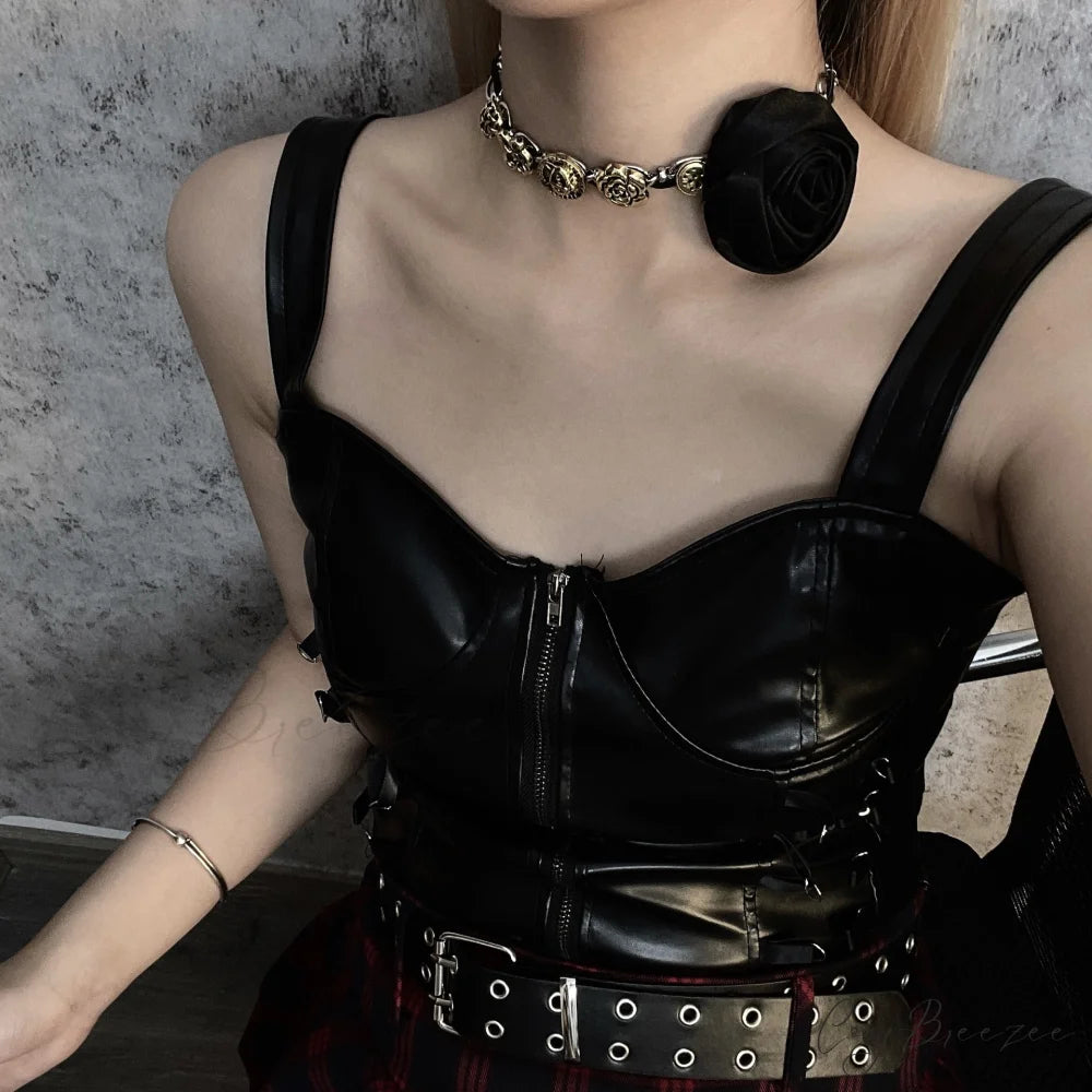 Exaggerated Floral Pearl Luxury Choker Necklace BLACK