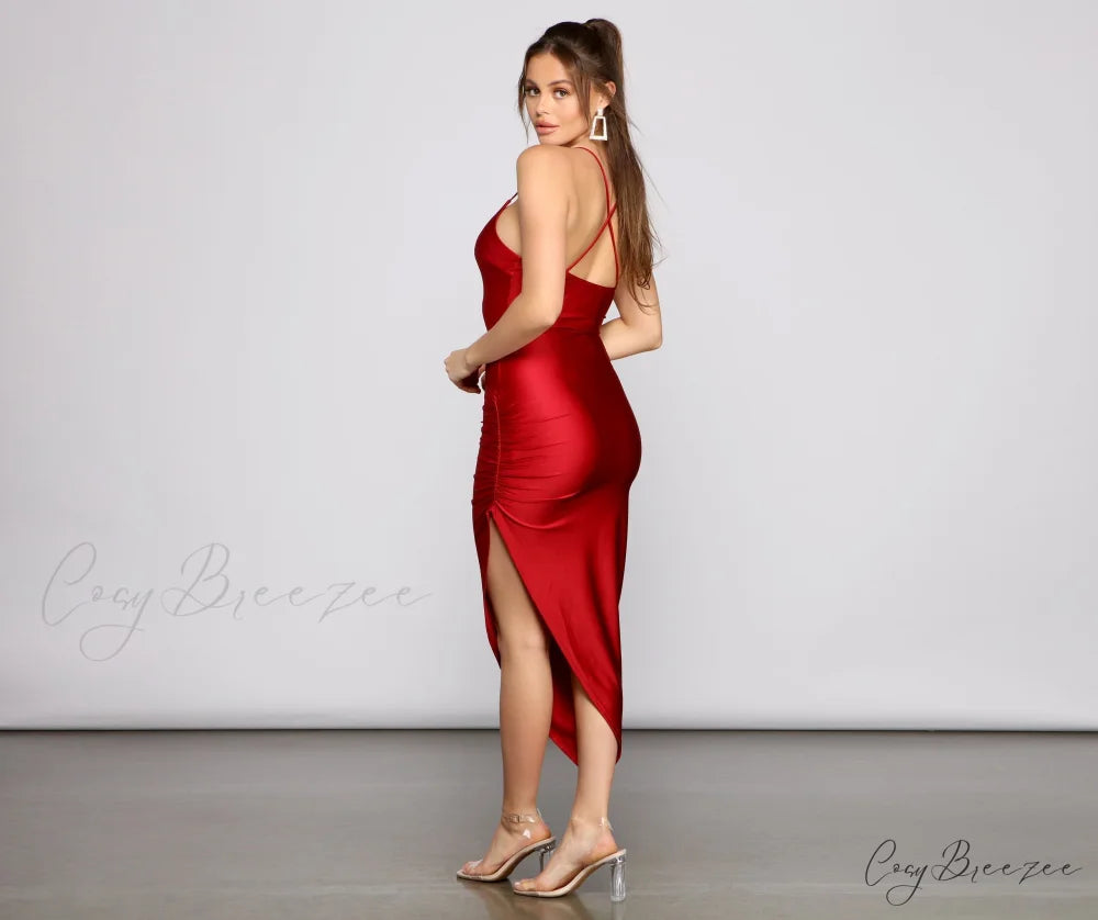 Eyes On You Charming Asymmetrical Mini Dress