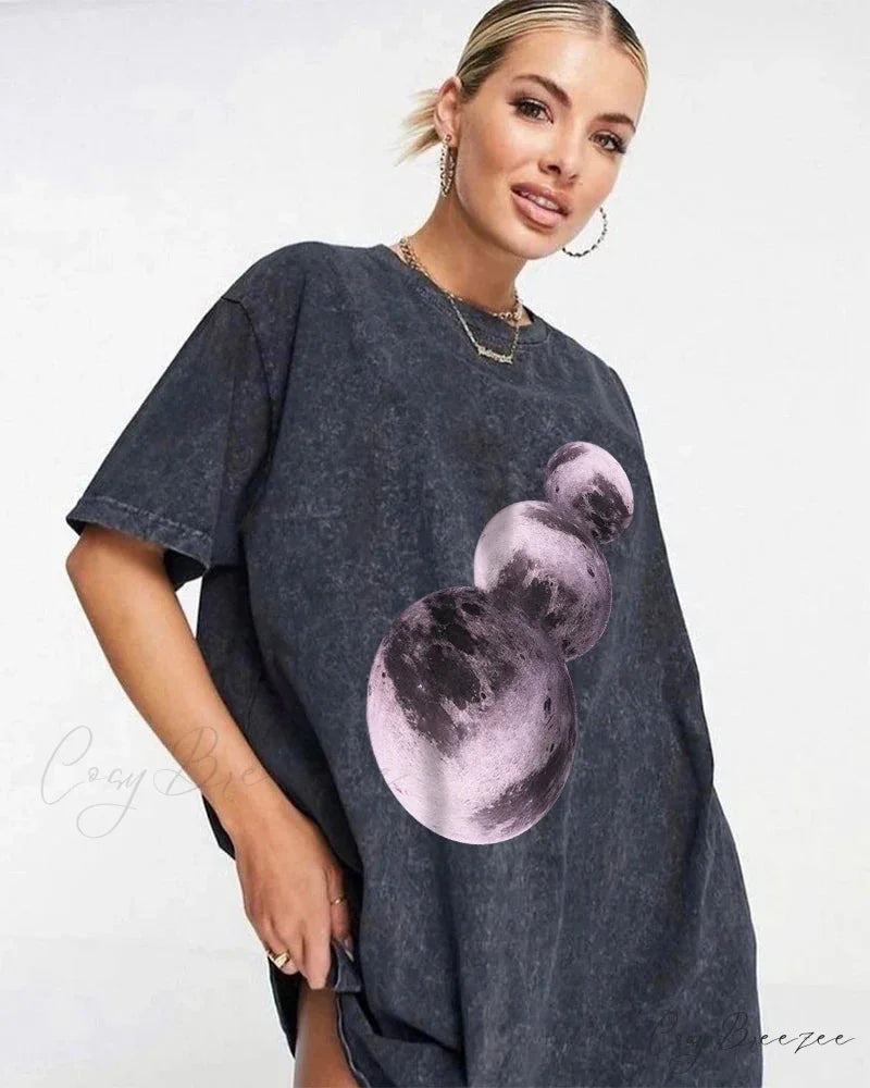 Faded Print Luxe Throwback Tee Black15 / L t-shirt-250223