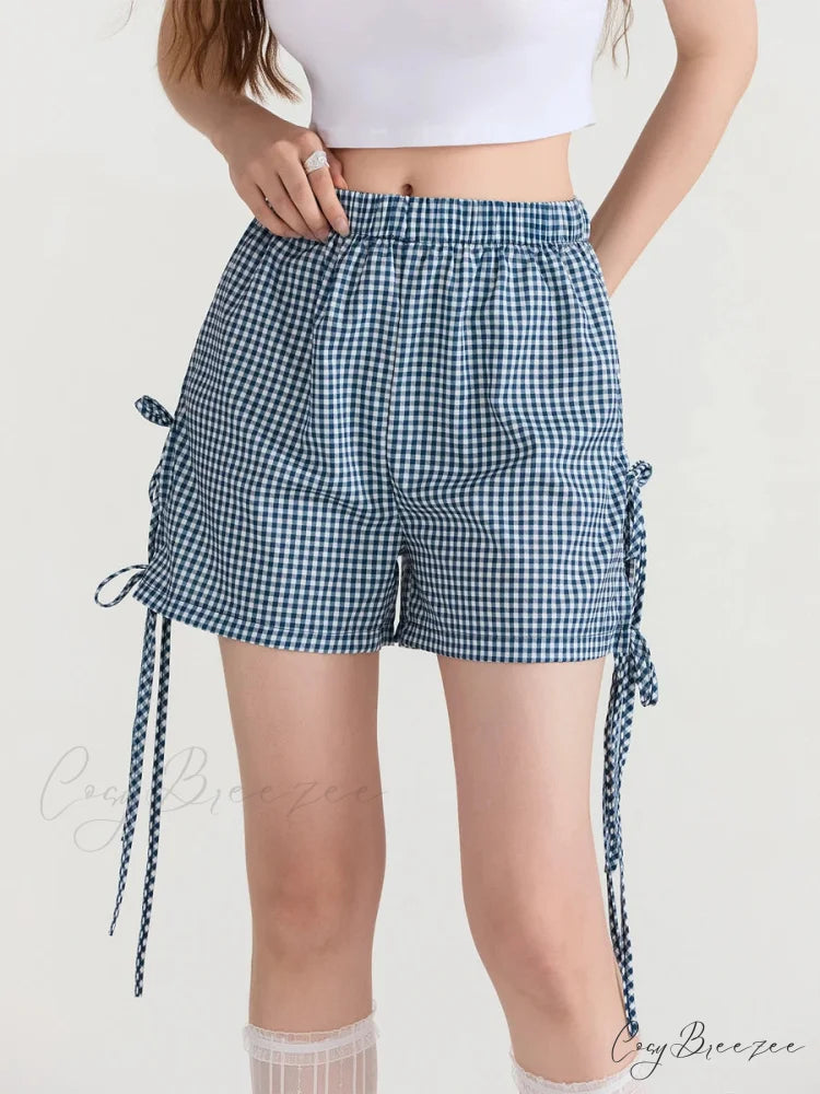 Fairycore Bowknot Loose Lounge Shorts short-250223