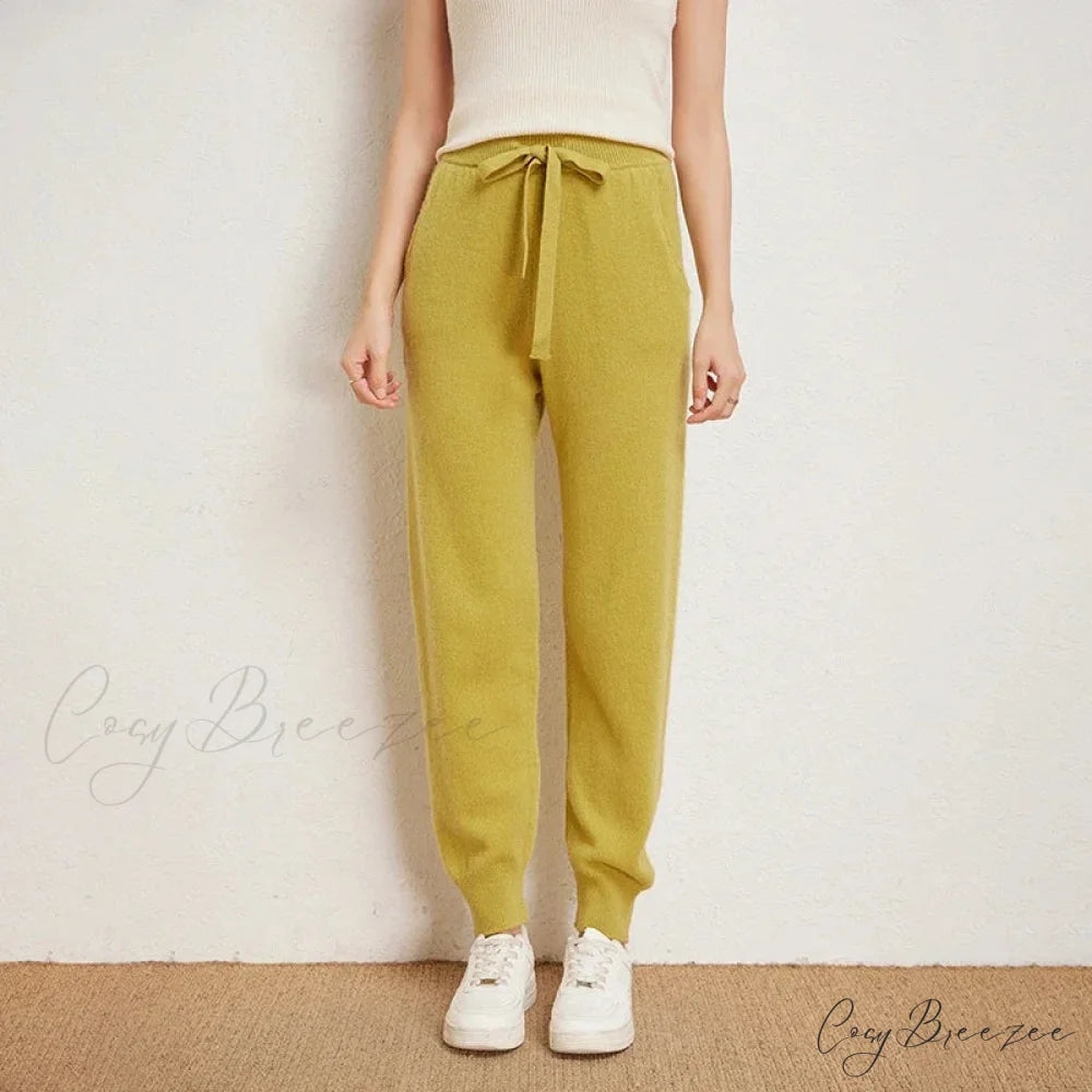 Fall New Solid Wide Pit Stripe Casual Knitted Wide-Legged Streetwear Pants