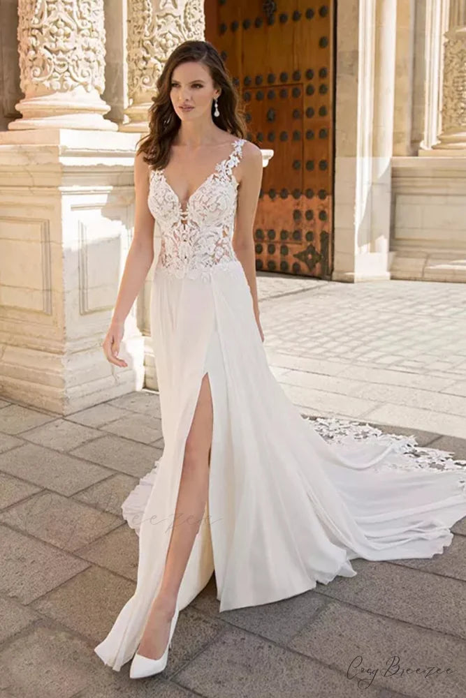 Fantastical Romance Graceful A-line Wedding Dress
