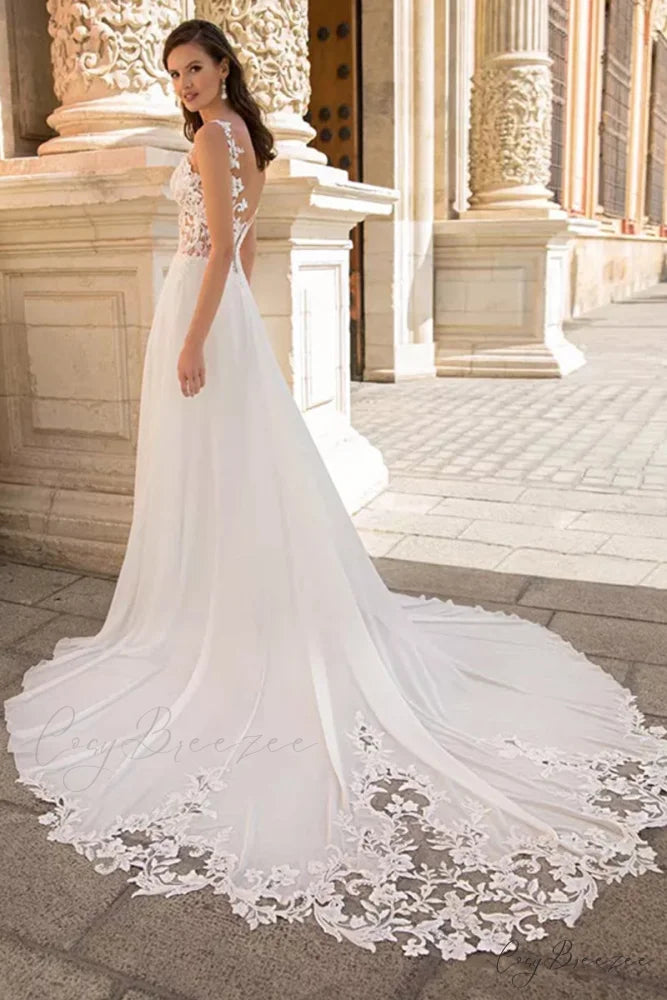 Fantastical Romance Graceful A-line Wedding Dress