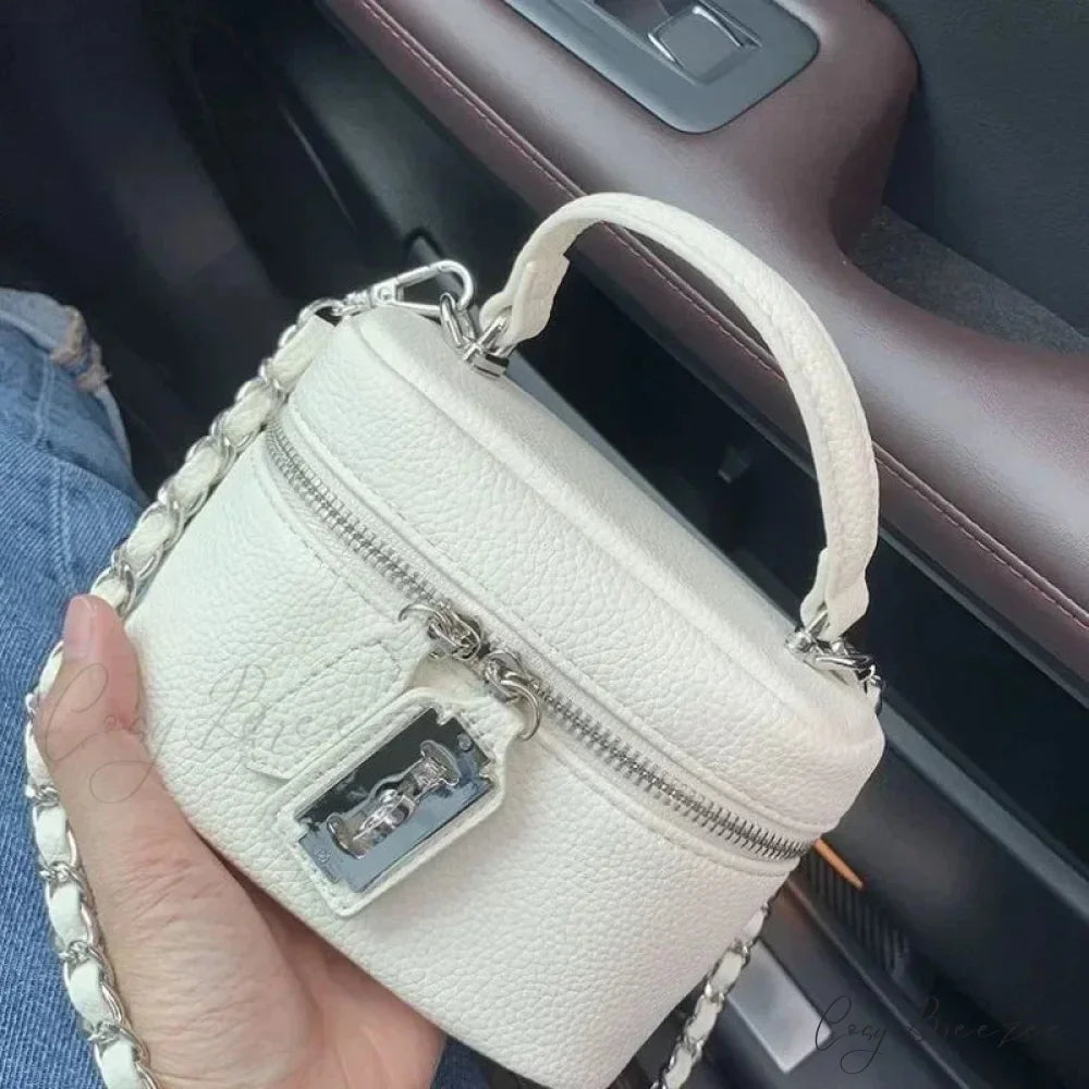 Fashion Box Canvas Shoulder Crossbody Bag Beige shoulder-250126