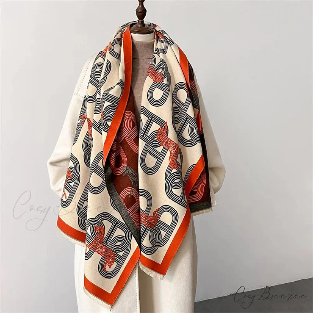 Fashion Cashmere Pashmina Scarf red2 scarf-241228