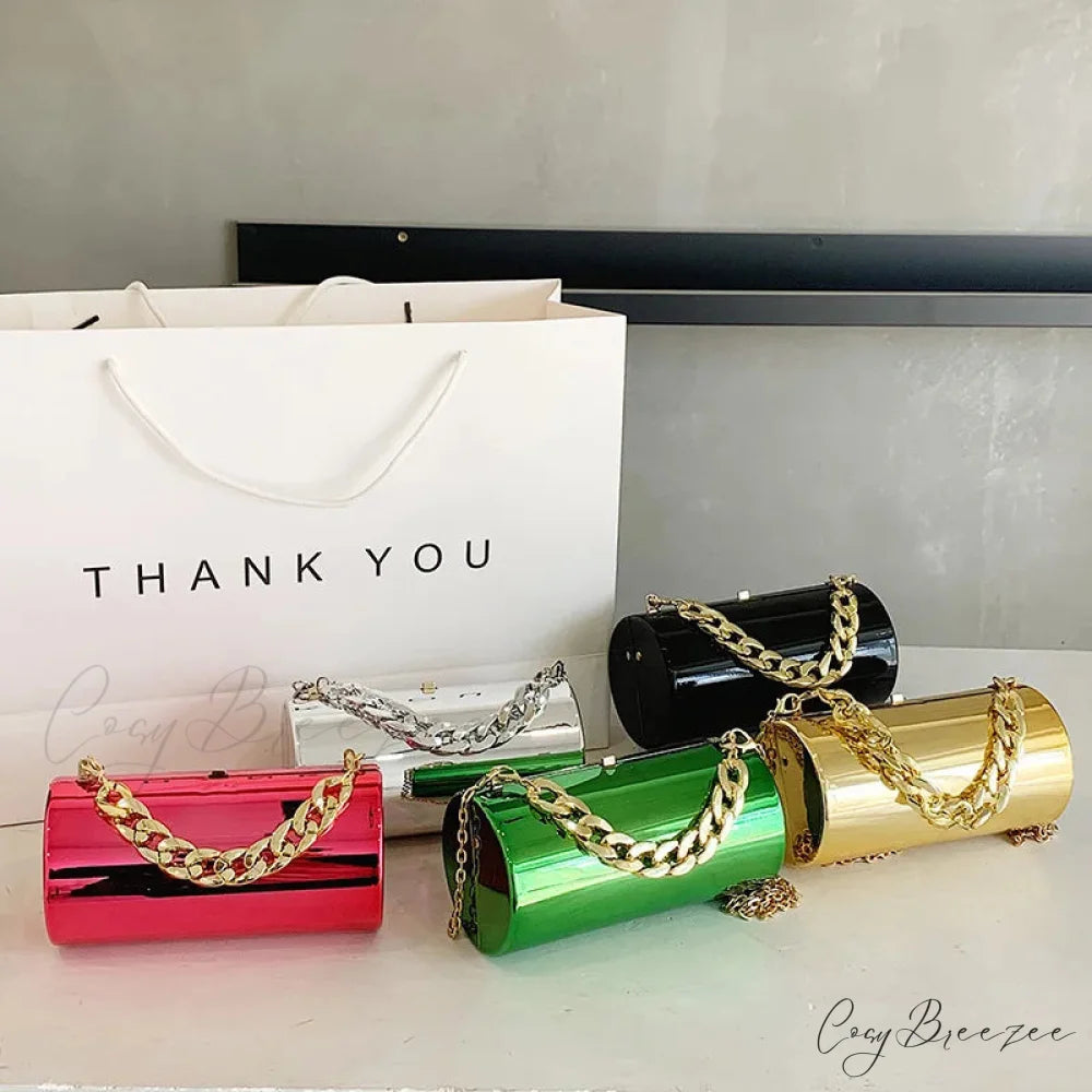 Fashion Cylinder Mini Evening Crossbody Handbag handbag-250126