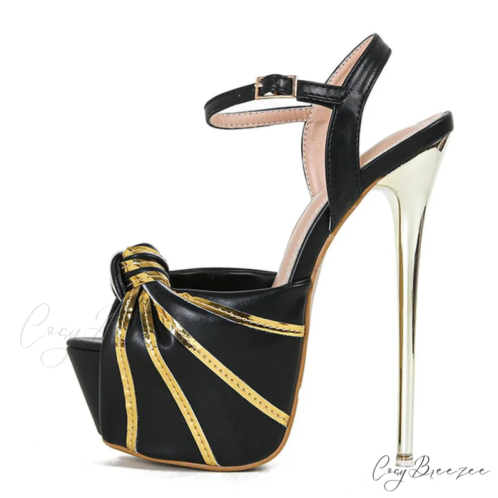 Fashion Design Pleated Leather Open Toe Extreme High Heels Stripper Pole Dance Shoes Summer Platform Sandals Women White