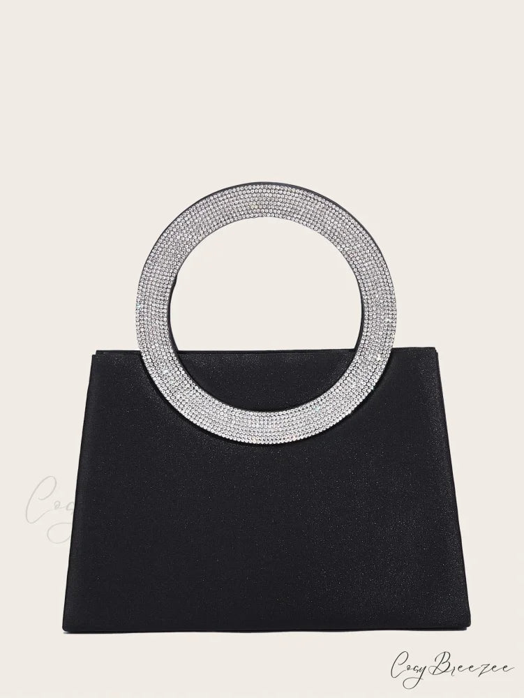 Fashion Elegant Luxury Clutch Evening Party Banquet Shoulder Bag BLACK clutchbag-250126