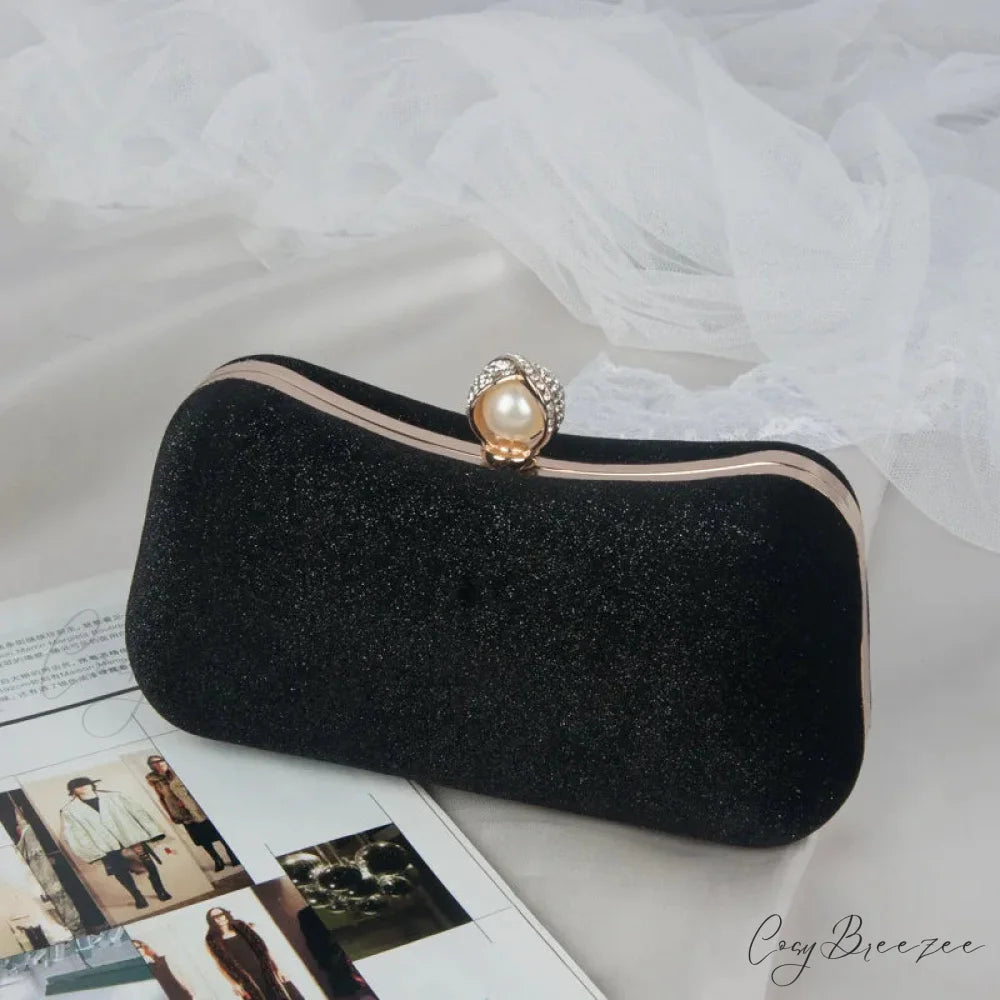Fashion Evening Clutch Tassel Chain Black / 20x5x11cm clutchbag-250126
