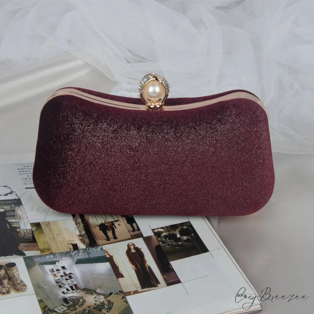 Fashion Evening Clutch Tassel Chain Wine Red / 20x5x11cm clutchbag-250126