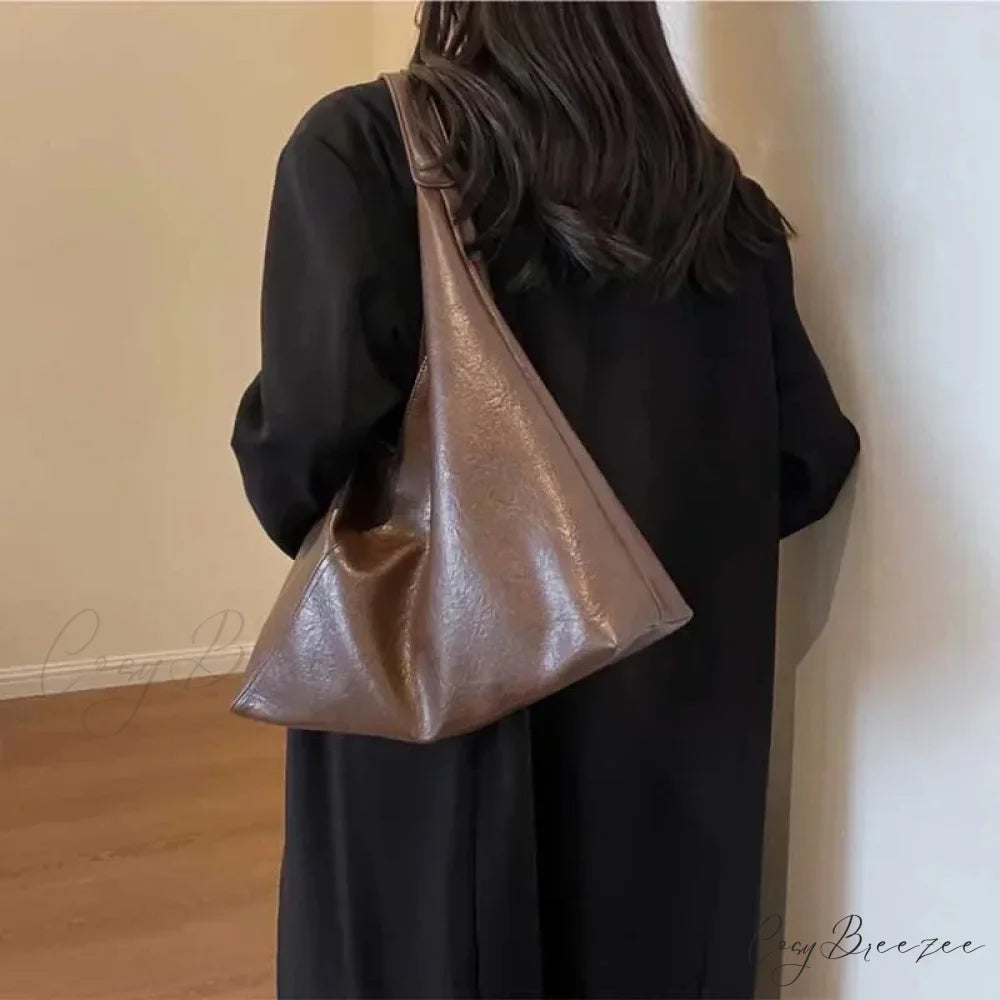 Fashion Leather Big Hobo Bag shoulder-250126