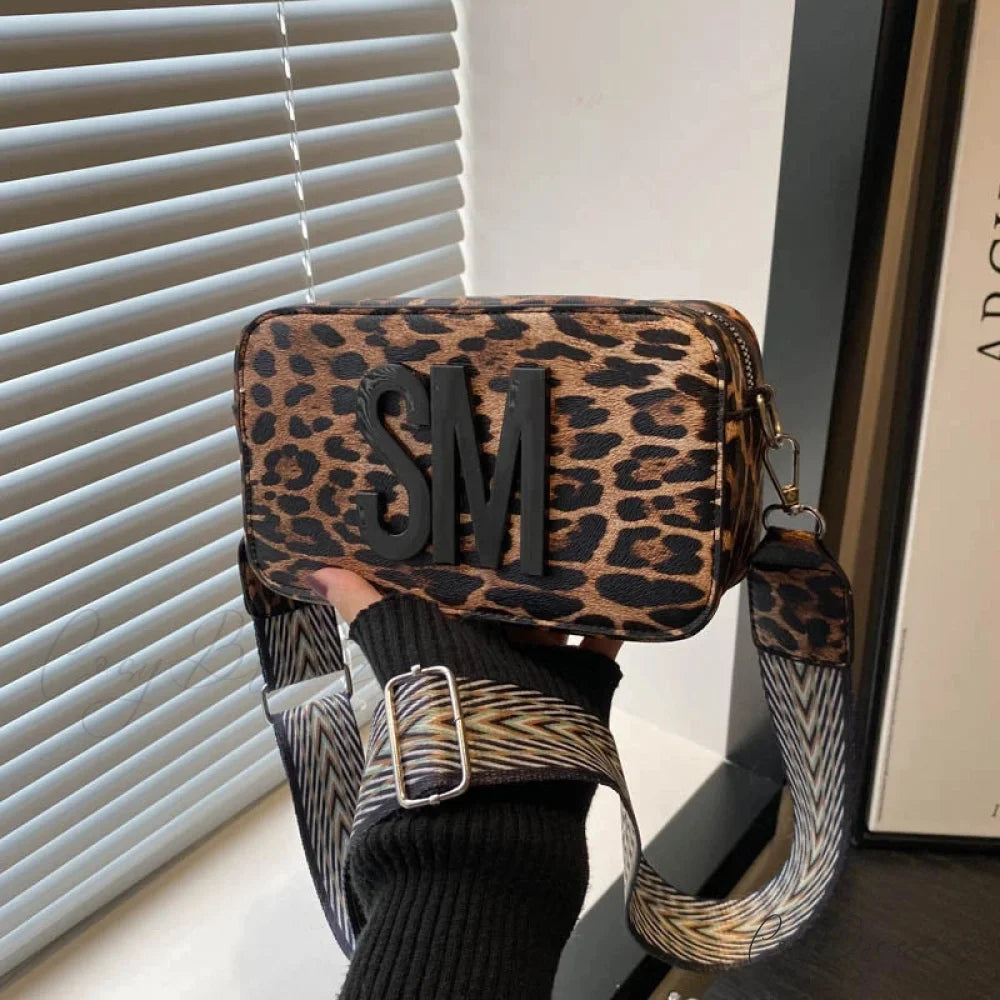 Fashion Leopard Print Letters Crossbody Bag crossbody-250126