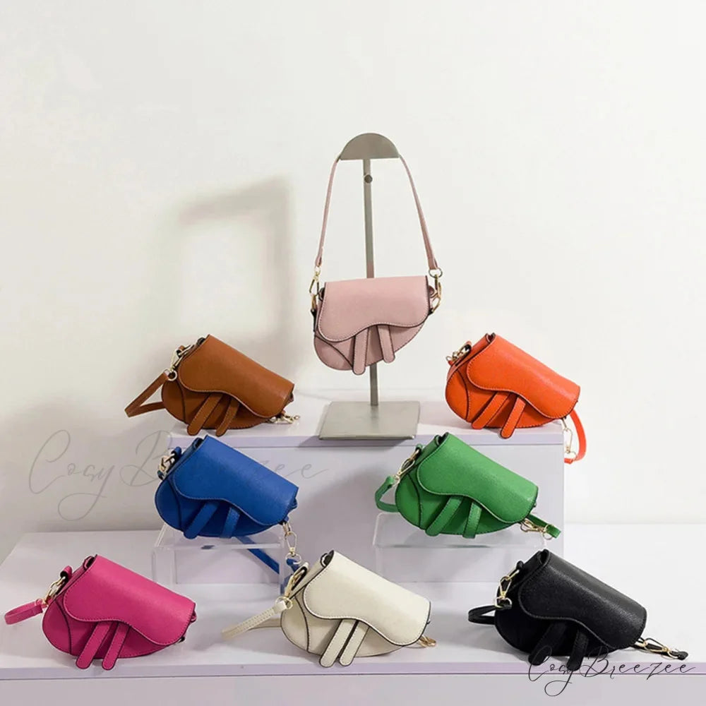 Fashion Mini Zipper Messenger Solid Color Bag handbag-250126