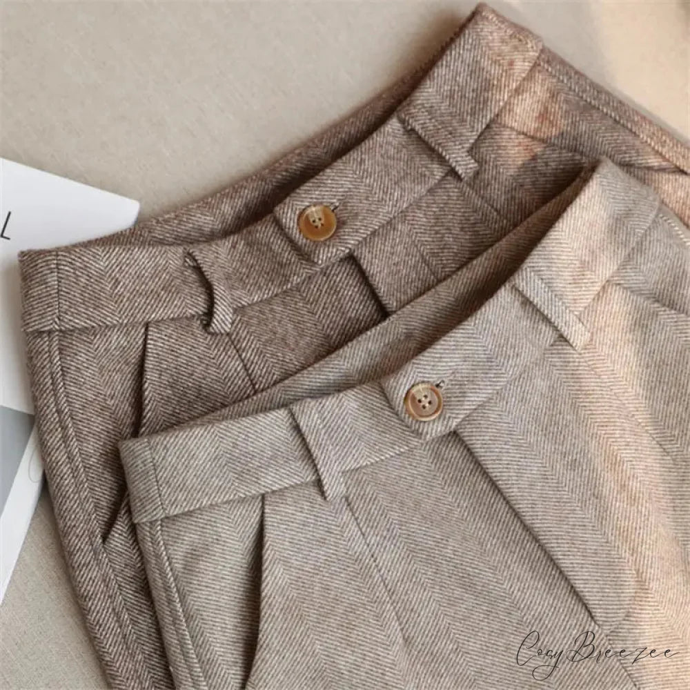 Fashion Office Wear High Waist Harem Pencil Trousers Autumn Winter Pants