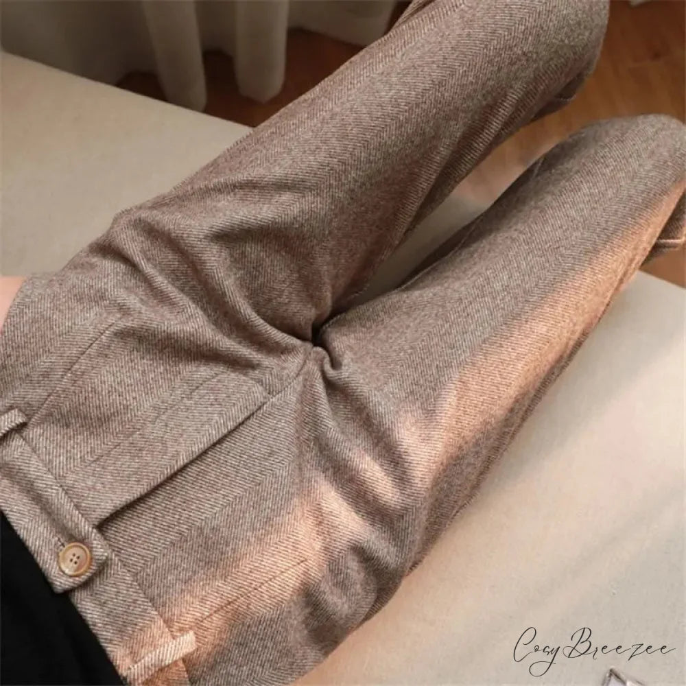 Fashion Office Wear High Waist Harem Pencil Trousers Autumn Winter Pants