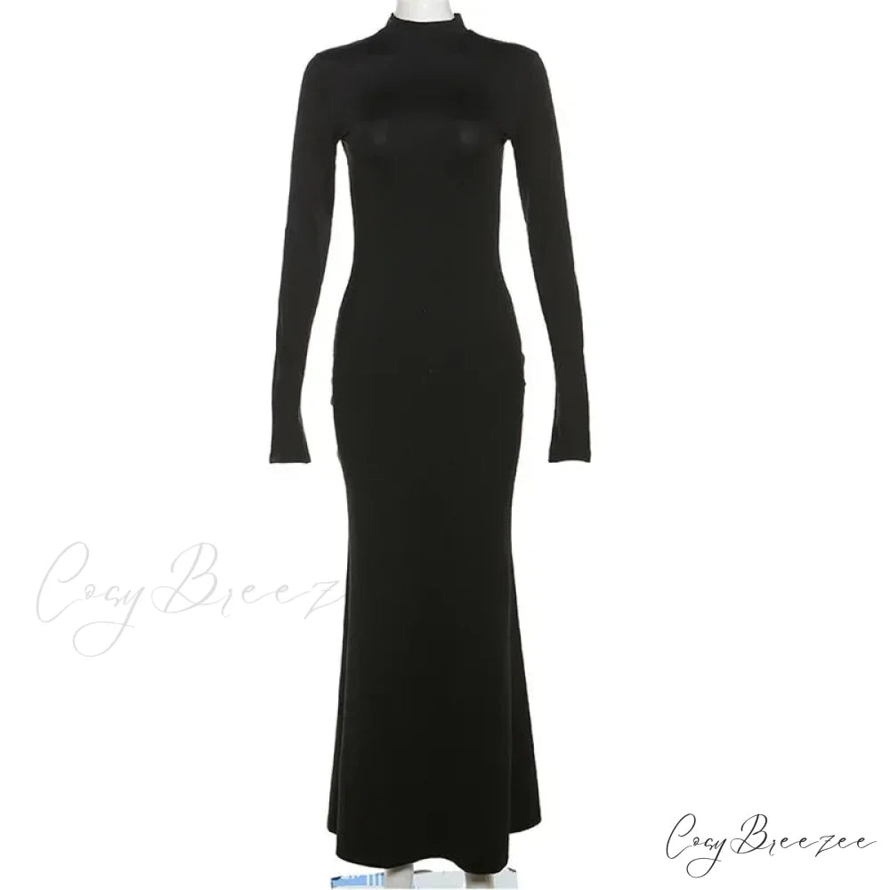 Fashion Open Back Maxi Dress