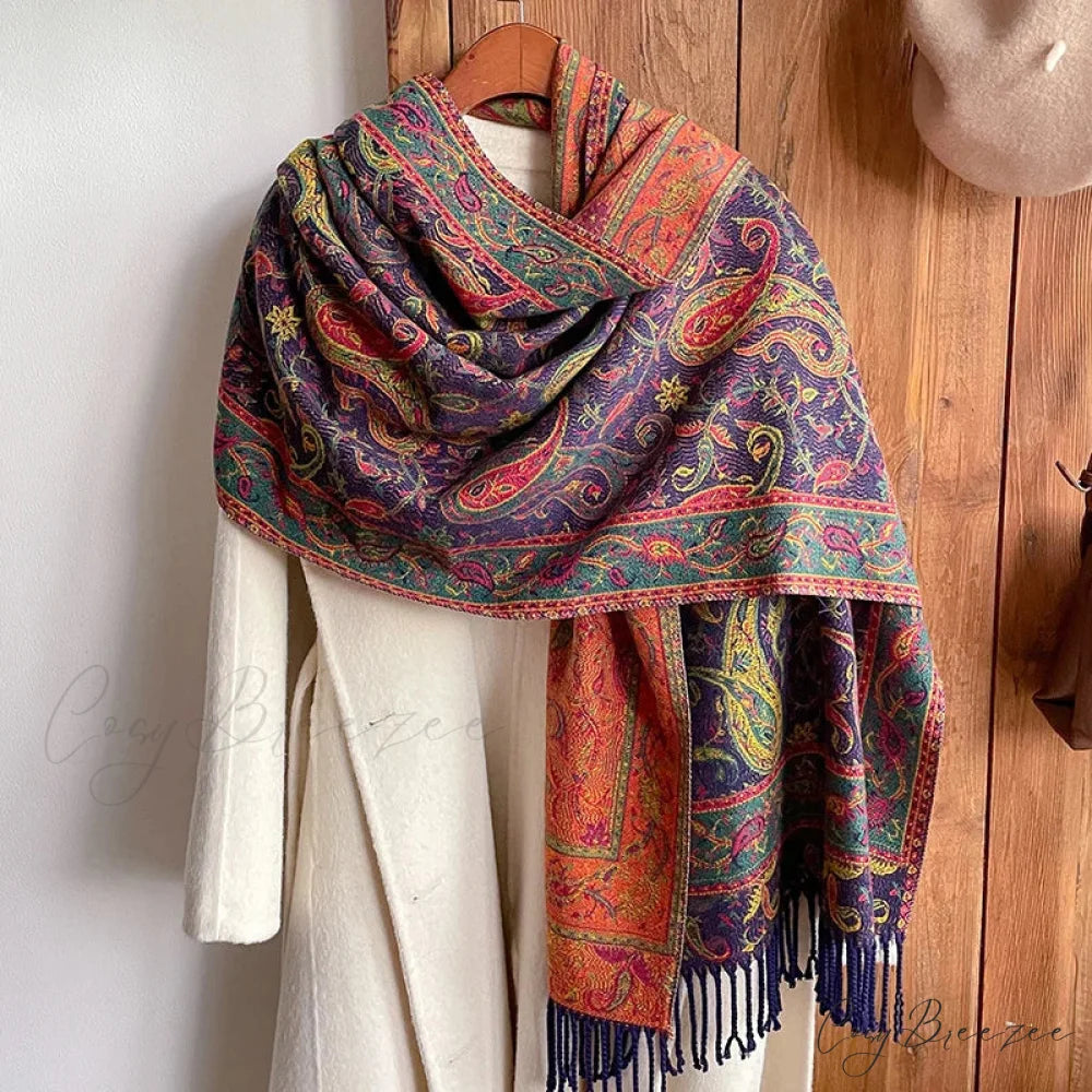 Fashion Premium Brand Winter Poncho Scarf Color19 scarf-241228