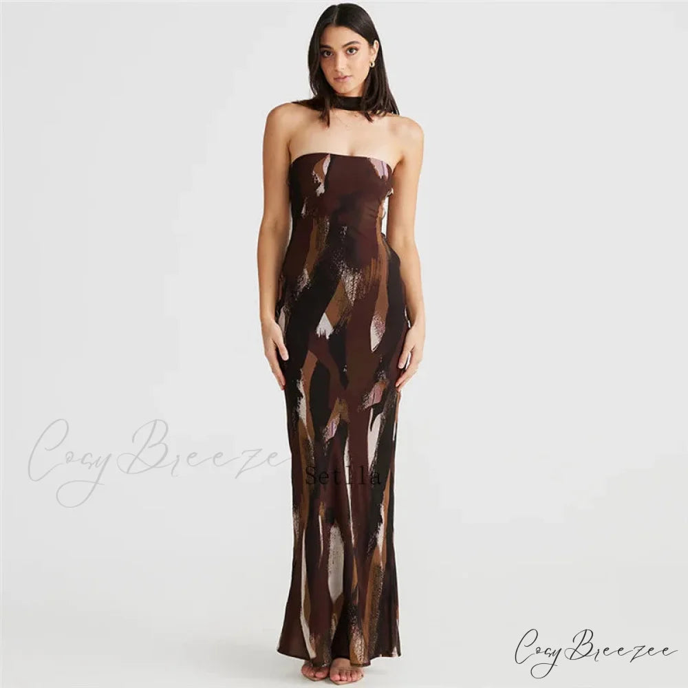 Fashion Print Maxi Dress