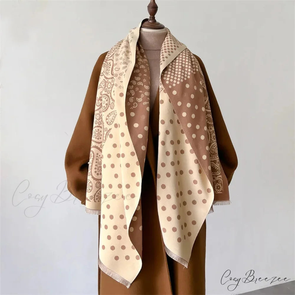 Fashion Print Pashmina Winter Scarf red1 scarf-241228