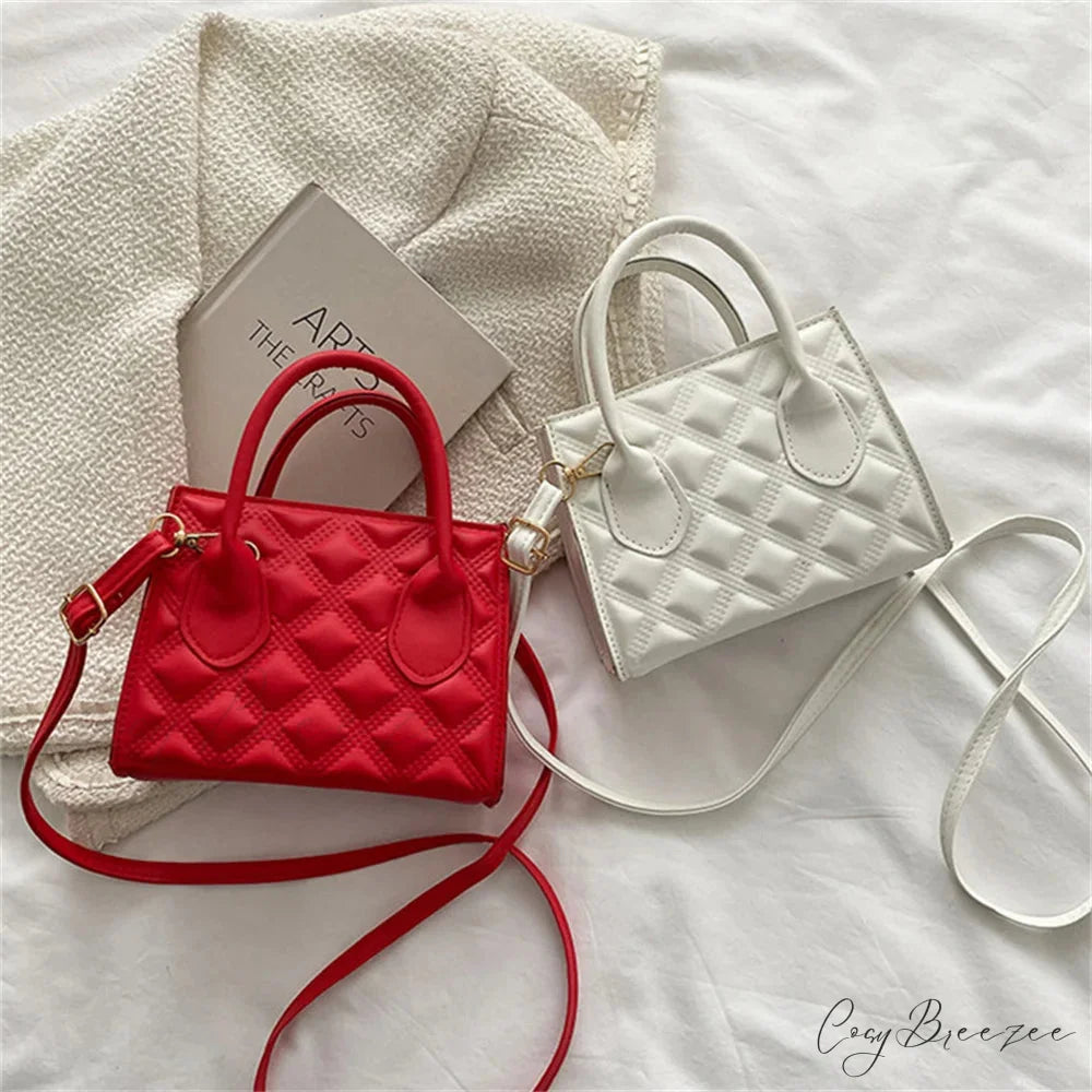 Fashion Retro PU Small Square Crossbody Handbag handbag-250126