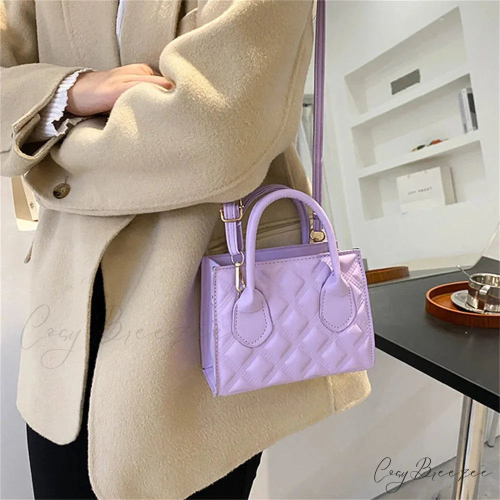 Fashion Retro PU Small Square Crossbody Handbag handbag-250126