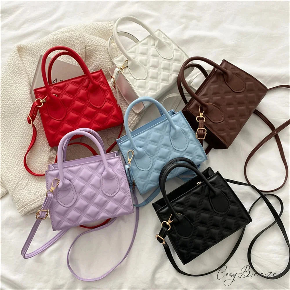 Fashion Retro PU Small Square Crossbody Handbag handbag-250126