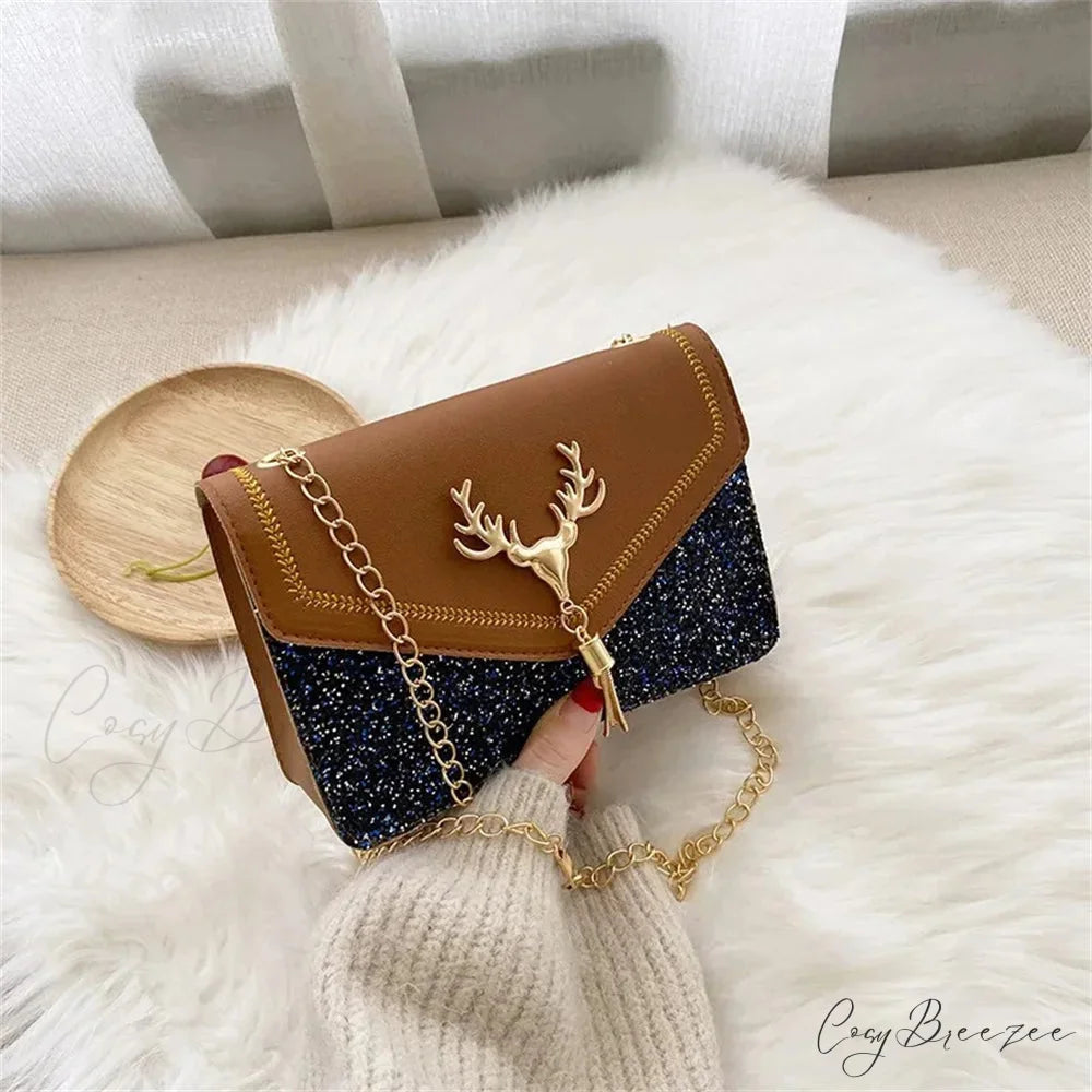Fashion Retro PU Small Square Crossbody Handbag Brow-19.5x5.5x12.5cm handbag-250126