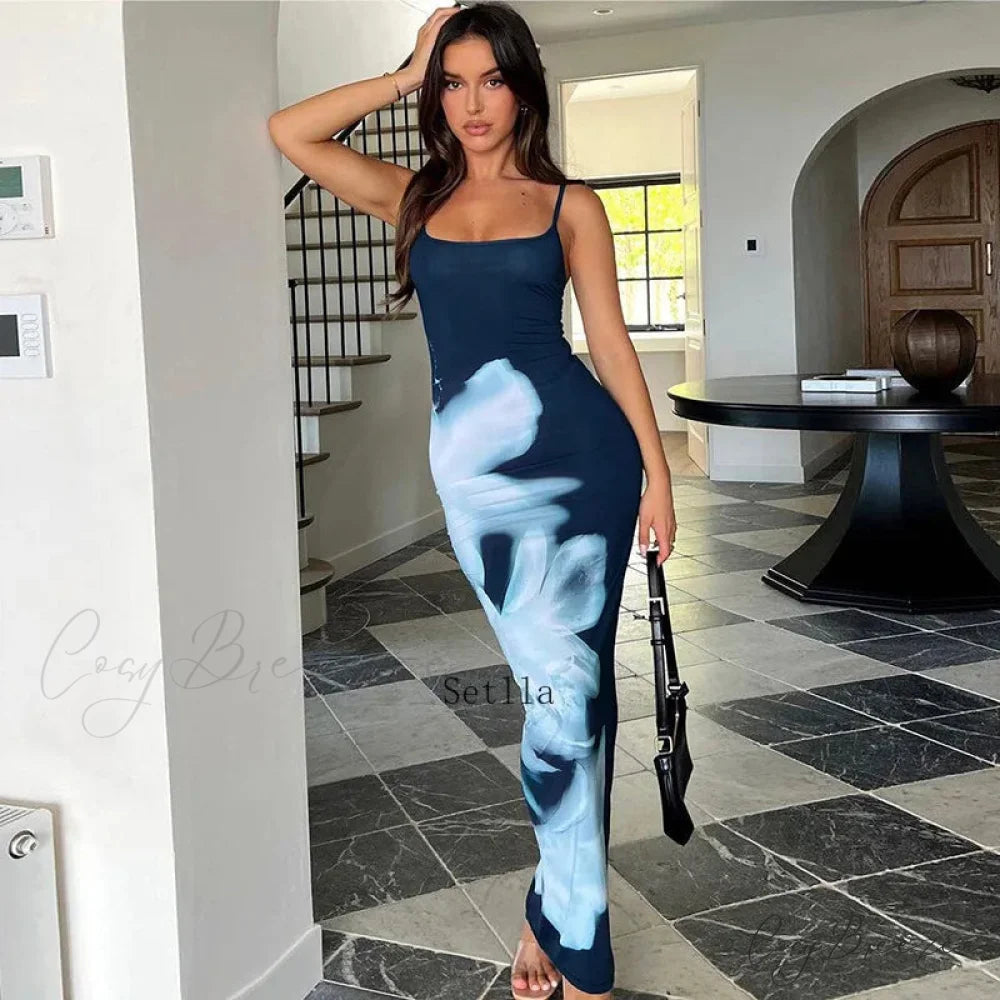 Fashion Sleeveless Slip Long Maxi Dress