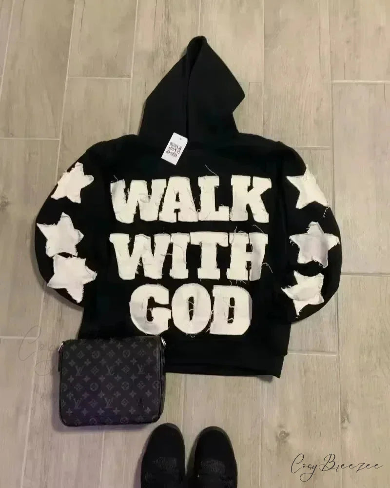 Fashion Trend Fleece Padded Zipper Hoodie black 1 / M hoodies-241228