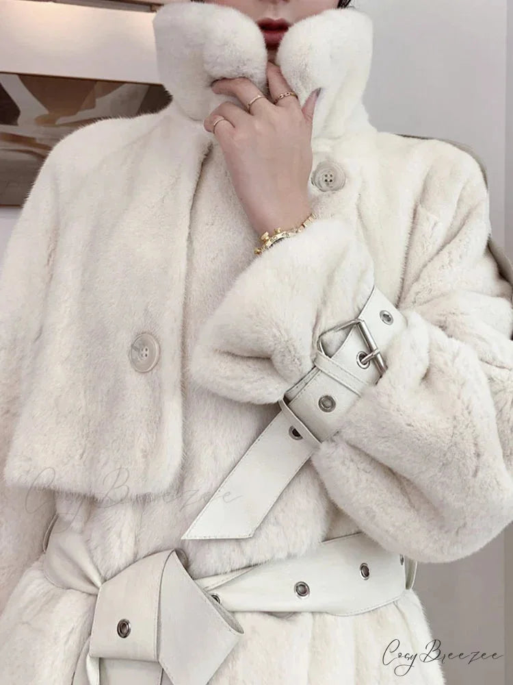 Faux Mink Fur Thick Winter Coat overcoats-241228