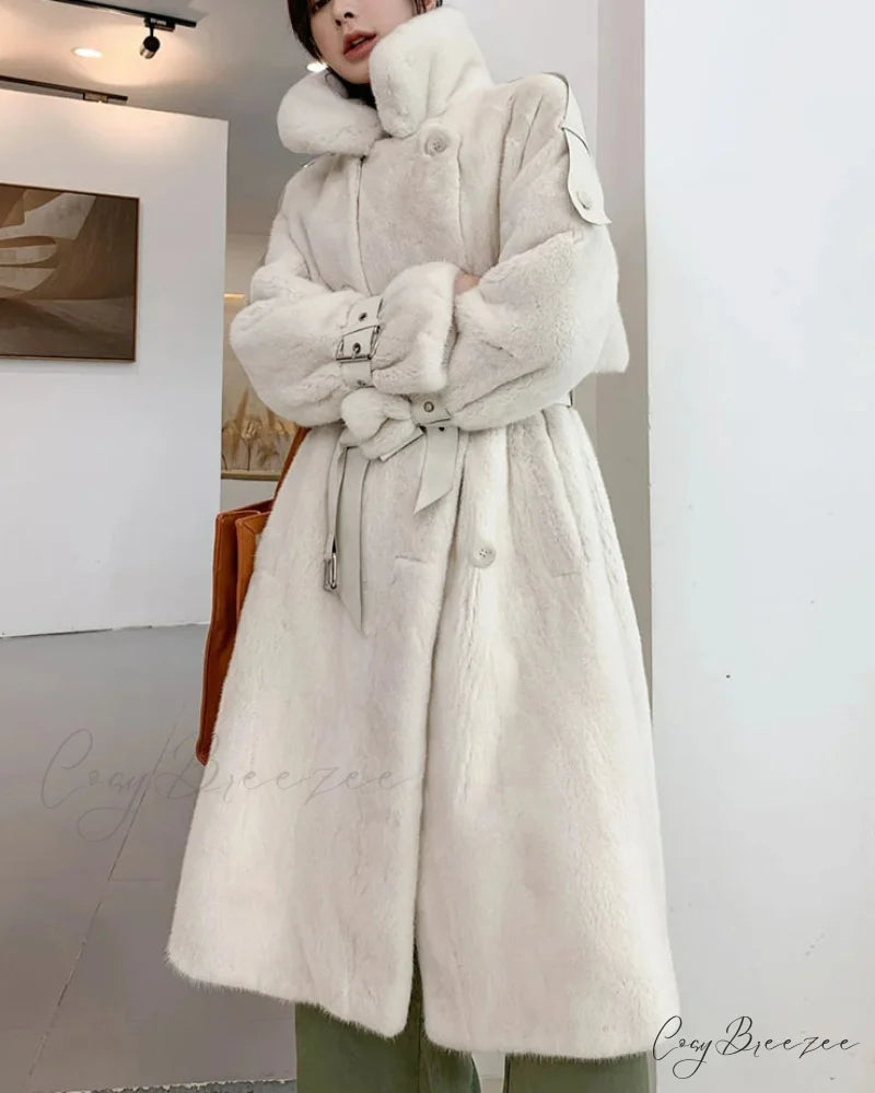 Faux Mink Fur Thick Winter Coat overcoats-241228
