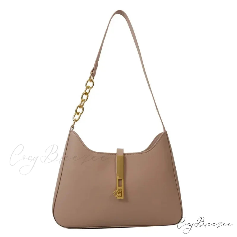 Faux Suede Vintage Commuter Bag Khaki / 26.5x6x15.5cm shoulder-250126