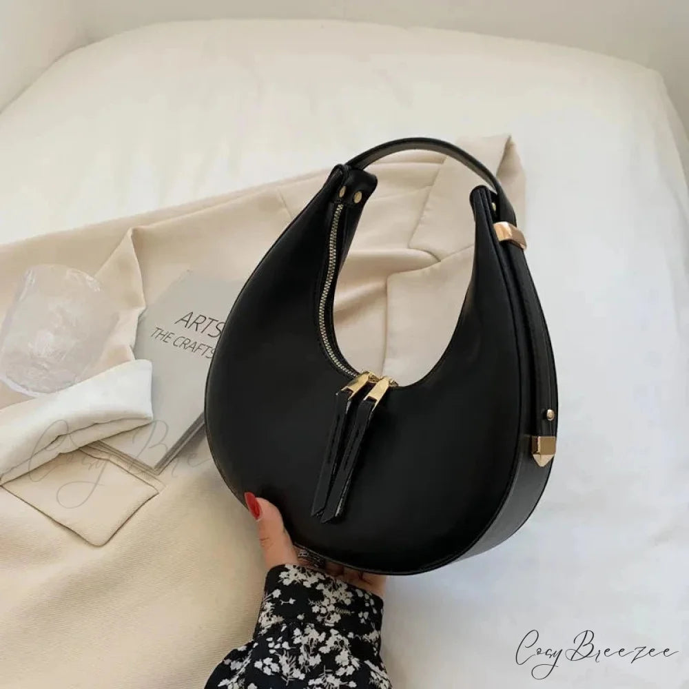 Felt Mini Autumn Winter Square Handbag Black / 24x7x12cm handbag-250126