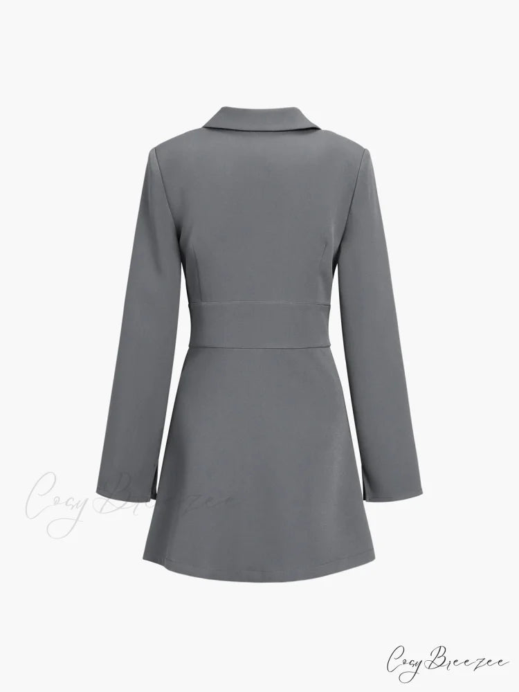 First Choice Blazer Trendy Long Sleeve Short Dress
