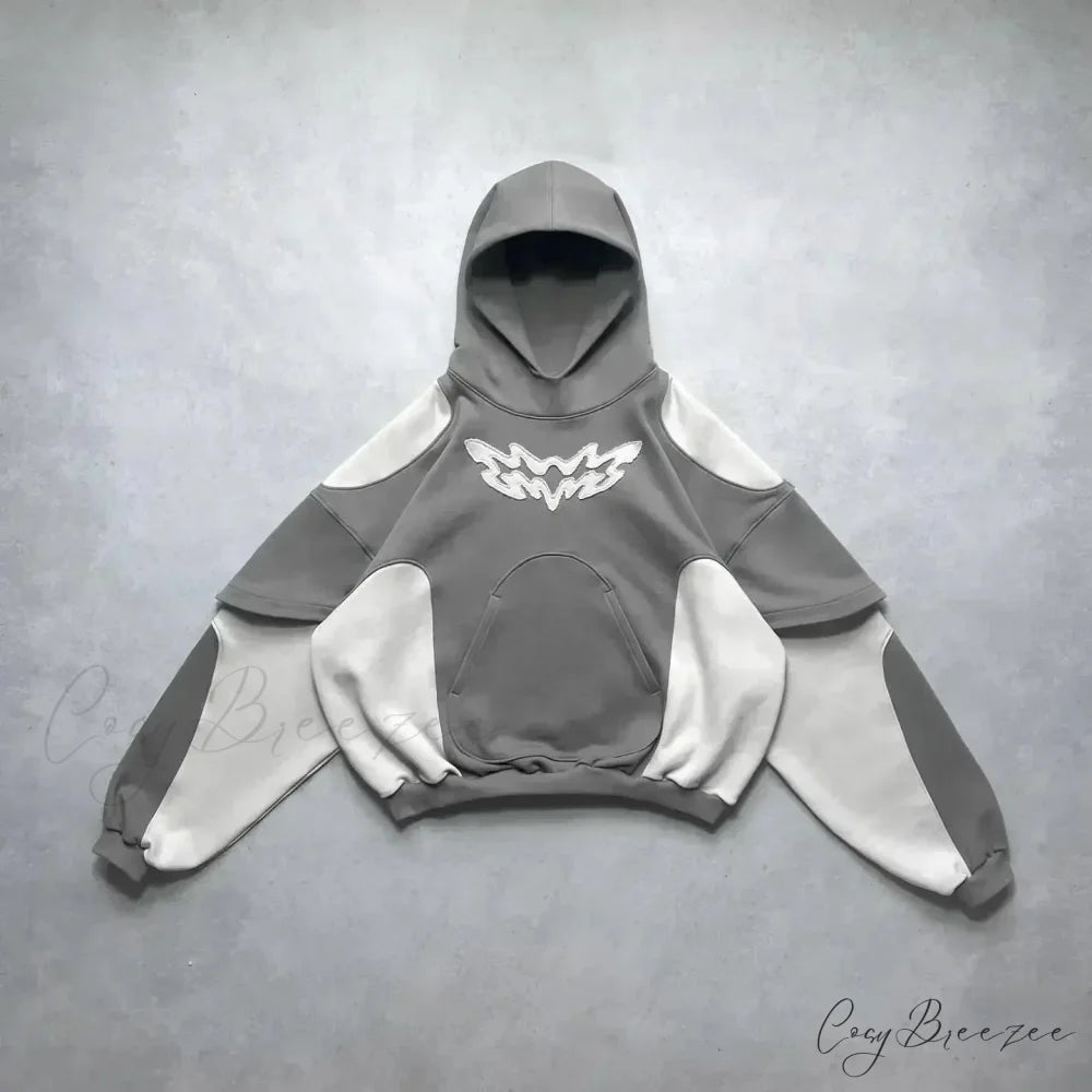 Flash Diamond Oversized Hoodie grey 1 / M hoodies-241228